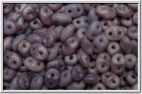 SD-21010-84110, SuperDuo Beads, amethyst, opal, matte, 10g