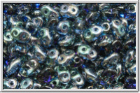 SD-30060-22501, SuperDuo Beads, sapphire, trans., celsian, 10g