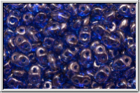 SD-30090-15726, SuperDuo Beads, cobalt, trans., vega luster, 10g