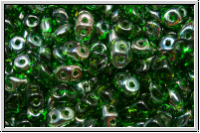 SD-50050-22501, SuperDuo Beads, green, trans., celsian, 10g