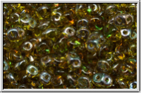 SD-50230-22501, SuperDuo Beads, olivine, lt., trans., celsian, 10g