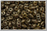 SD-53410-15695, SuperDuo Beads, olivine, op., violet senegal, 10g