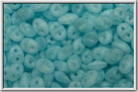 SD-61000-84110, SuperDuo Beads, aqua, opal, matte, 10g