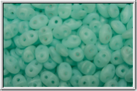 SD-61100-84110, SuperDuo Beads, green, uranium, opal, matte, 10g