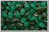 SD-63130-22501, SuperDuo Beads, turquoise, op., half celsian, 10g