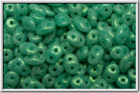 SD-63130-56952, SuperDuo Beads, turquoise, op., stardust, 10g