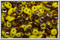 SD-83120-27101, SuperDuo Beads, yellow, op., half capri gold, 10g