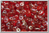 SD-90080-22501, SuperDuo Beads, siam ruby, trans., celsian, 10g