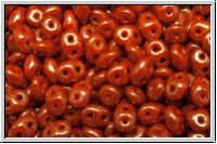 SD-93140-14495, SuperDuo Beads, hyacinth, op., red luster, 10g