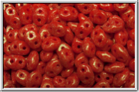 SD-93200-56952, SuperDuo Beads, red, op., stardust, 10g