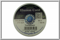 Nylonfaden Illusion Cord, 0,35 mm, Nylon, crystal, GRIFFIN, ca. 50m/Spule