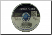 Nylonfaden Illusion Cord, 0,40 mm, Nylon, crystal, GRIFFIN, ca. 50m/Spule