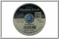 Nylonfaden Illusion Cord, 0,50 mm, Nylon, crystal, GRIFFIN, ca. 50m/Spule