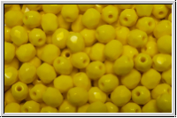 Bhm. Glasschliffperle, feuerpol., 4mm, yellow, op., 50 Stk.