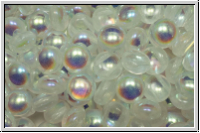 Candy-Beads, 8mm, crystal, trans., AB, 25 Stk.