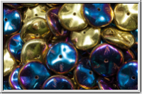 Ripple-Beads, 12mm, crystal, trans., california violet, 12 Stk.