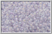 RR-11-2211, MIYUKI Rocailles, 11/0, crystal, trans., pale lavender-ld., AB, 10g