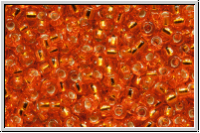 RR-11-0008, MIYUKI Rocailles, 11/0, orange, trans., silver-ld., 10g