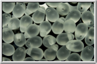 Drop Beads, 4x6mm, crystal, trans., matte, 20 Stk.