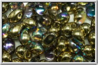 Drop Beads, 4x6mm, crystal, trans., golden AB, 20 Stk.