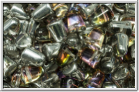 Bhm. Gumdrop-Beads, 7x10mm, crystal, trans., volcano, 12 Stk.