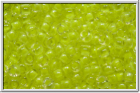 RR-11-1119, MIYUKI Rocailles, 11/0, crystal, trans., luminous limeade-ld., 10g