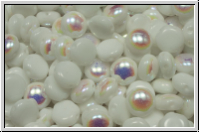 Candy-Beads, 8mm, white, op., AB, 25 Stk.