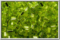 TH-11-0024, TOHO Hexagon, 11/0, green, lime, trans., silver-ld., 10g