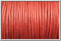 Baumwollkordel (Quali 2), gewachst, 1mm, pale red, Preis/m