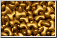 Tee-Beads, PRECIOSA, 2x8mm, brass gold,  met., satin, 50 Stk.