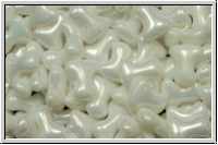 Tee-Beads, PRECIOSA, 2x8mm, white, op., luster, 50 Stk.