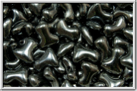Tee-Beads, PRECIOSA, 2x8mm, hematite, met., 50 Stk.