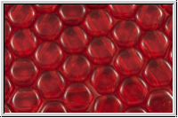 2-Loch-Honeycomb-Beads, 6mm, siam, trans., 30 Stk.