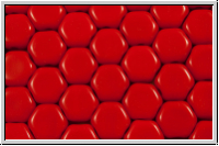 2-Loch-Honeycomb-Beads, 6mm, orange, red, op., 30 Stk.