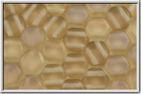 2-Loch-Honeycomb-Beads, 6mm, crystal, trans., champagne luster, matte, 30 Stk.