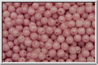 bhm. Glasperle, rund, 3mm, rose, lt., op., 50 Stk.