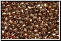 Bhm. Glasschliffperle, feuerpol., 3mm, crystal, trans., violet senegal, 50 Stk.