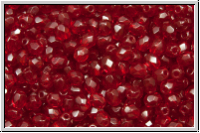 Bhm. Glasschliffperle, feuerpol., 3mm, garnet, trans., 50 Stk.