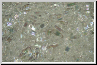 QTL-0250, MIYUKI Quarter Tila Beads, crystal, trans., AB, 5g