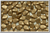 Pip-Beads, 5x7mm, gold, met., satin, 50 Stk.