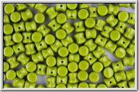 Diabolo-Beads, 5x5mm, olivine, op., 25 Stk.