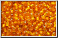 R-11-0030f, TOHO Rocailles, 11/0, orange, trans., silver-ld., matte, 10g