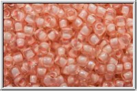 R-11-0191, TOHO Rocailles, 11/0, crystal, trans., soft pink-ld., AB, 10g