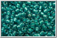 R-11-0377, TOHO Rocailles, 11/0, turquoise, trans., silver-ld., 10g