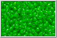 R-11-0805, TOHO Rocailles, 11/0, crystal, trans., neon green-ld., 10g