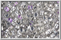 Diabolo-Beads, 5x5mm, crystal, trans., vitrail, lt., 25 Stk.