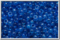 R-11-1074, TOHO Rocailles, 11/0, aqua, trans., deep blue-ld., 10g