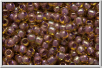 R-11-1849, TOHO Rocailles, 11/0, topaz, lt., trans., pink lilac-ld., AB, 10g