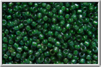 R-15-0384, TOHO Rocailles, 15/0, montana, trans., green-ld., AB, 5g