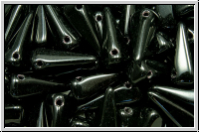 VILLA Beads, PRECIOSA, 6x6x14mm, black, op., 20 Stk.
